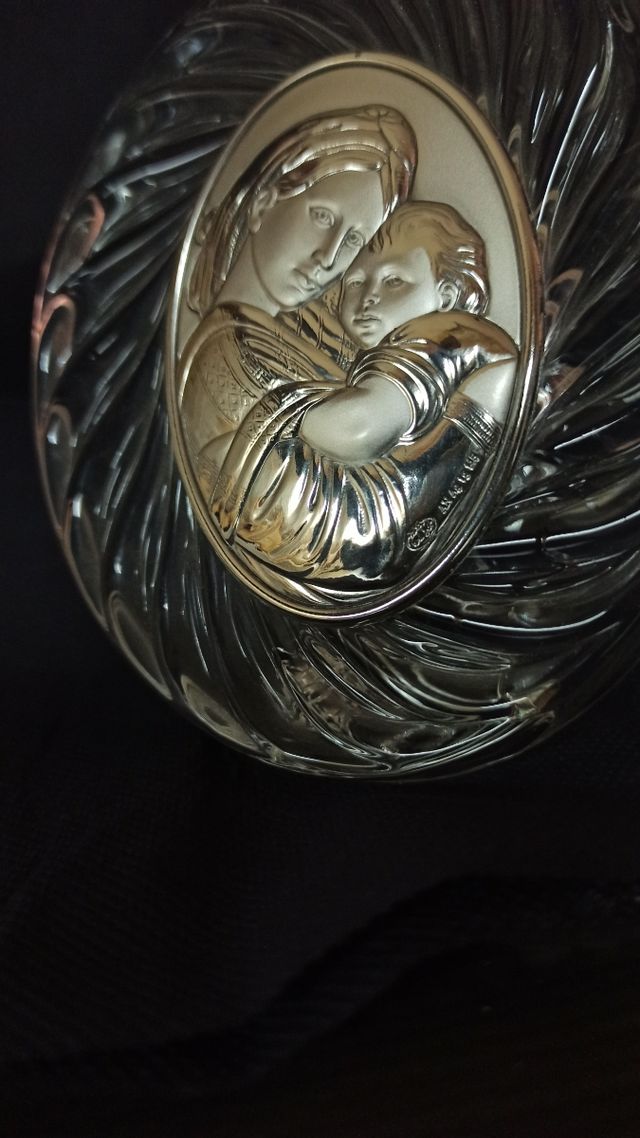 Pieza antigua italiana sacra de plata