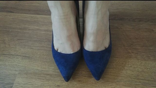 zapatos ante azul