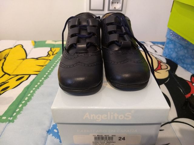 Botas  cordón marino.