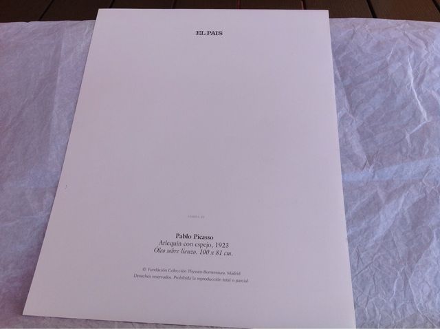 ARLEQUÍN CON ESPEJO. PABLO PICASSO.