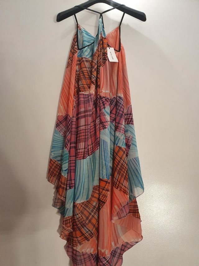 Vestido Nuevo Halter Denny Rose Multicolor M Largo