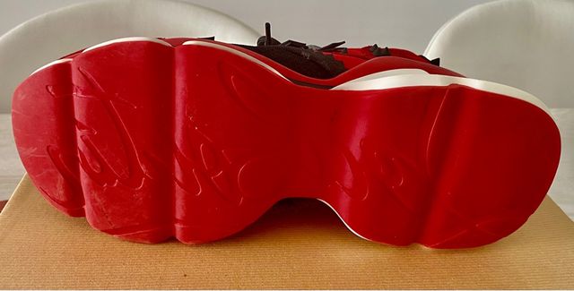 Christian Louboultin Red Runners Trainers