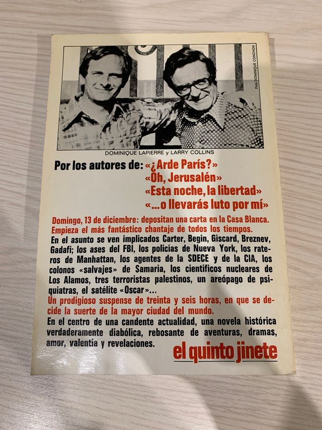 Novela El quinto Jinete