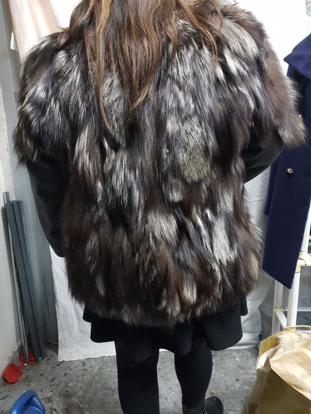 Cazadora zorro con cuero