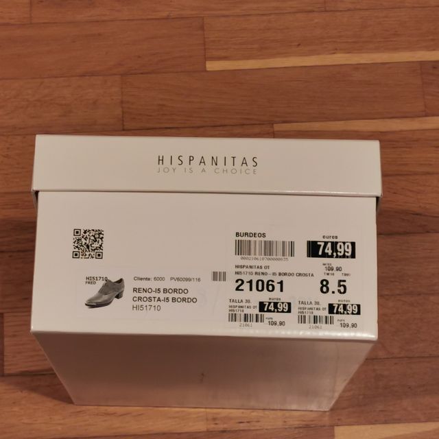 Zapato plano piel burdeos t. 38'5