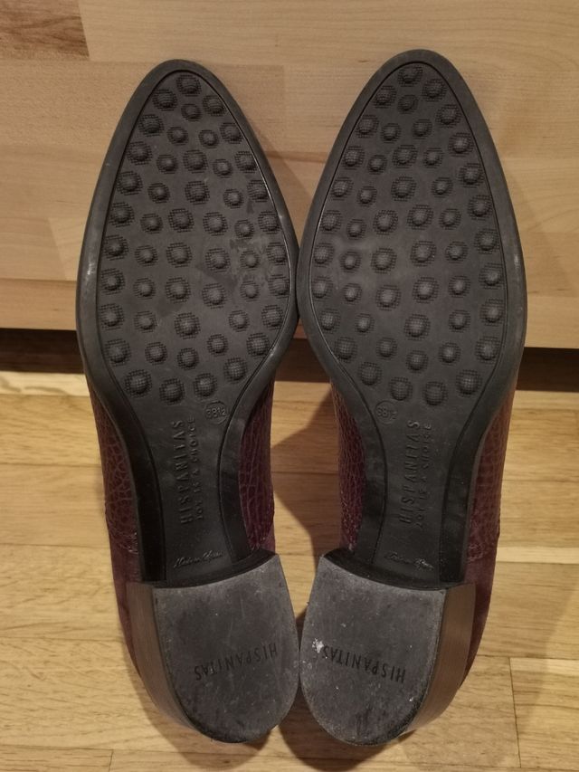 Zapato plano piel burdeos t. 38'5