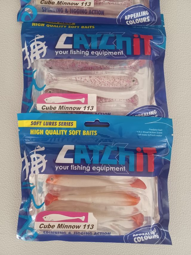 Pesca. Lote 3 bolsas vinilo. A estrenar. 