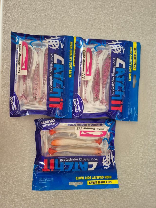 Pesca. Lote 3 bolsas vinilo. A estrenar. 