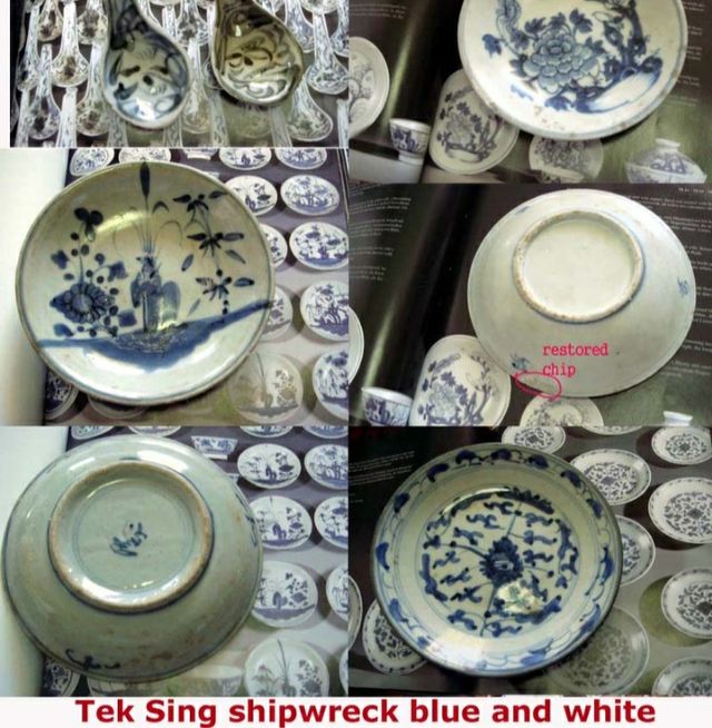 MONEDA Y JARRON CHINO DE NAUFRAGIO.1822."TEK SING"