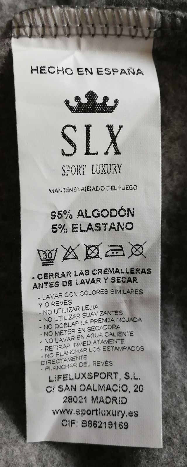 Sudadera marca SLX Sport Luxury