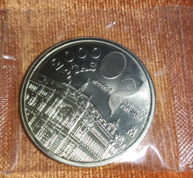 Monedas 2000 pesetas madrid rey juan carlos 1994