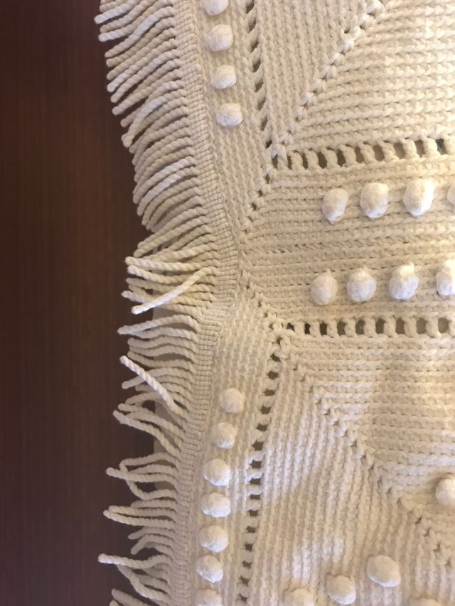 Colcha ganchillo cruda