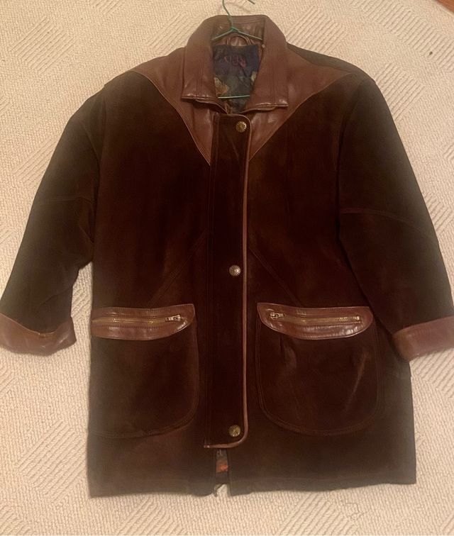 Chaqueta piel marron