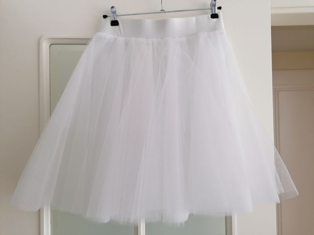 Falda de tul blanca