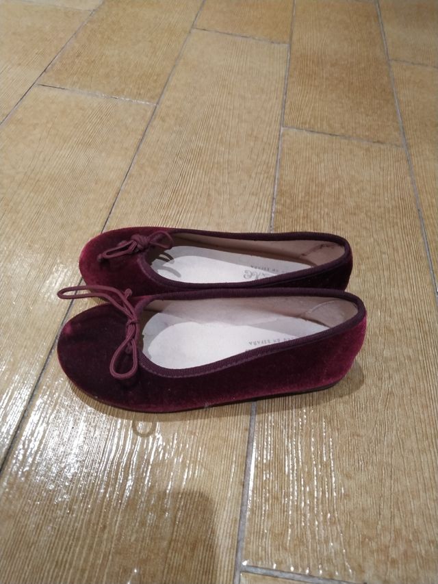 Bailarinas Terciopelo Burdeos