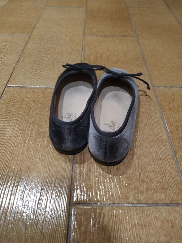Bailarina Terciopelo Gris