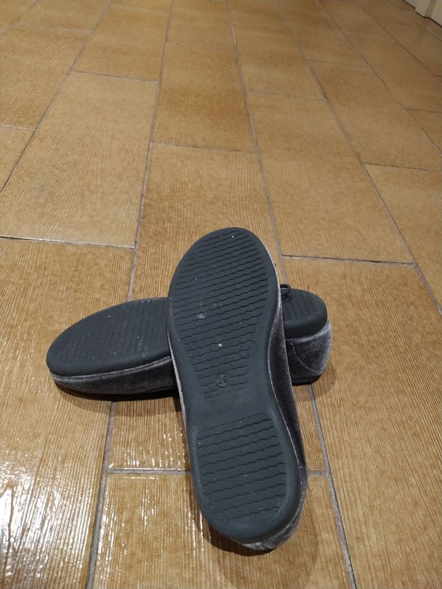 Bailarina Terciopelo Gris