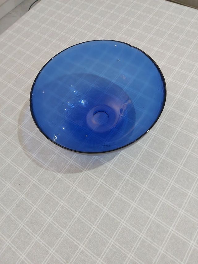 Cuenco cristal azul