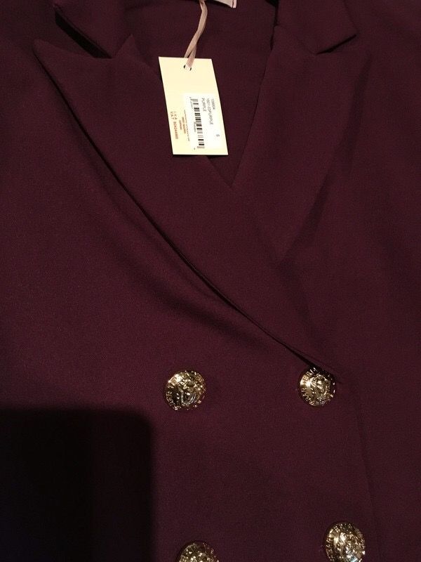 Vestido blazer granate botones Teria Yabar S