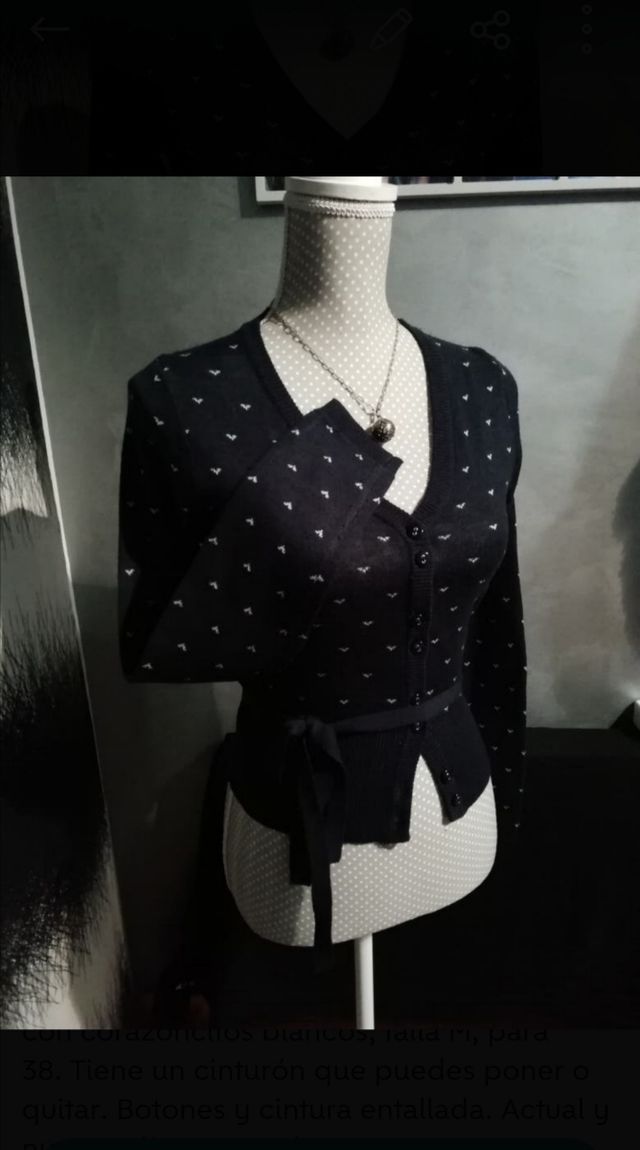 Chaqueta punto marino S-M