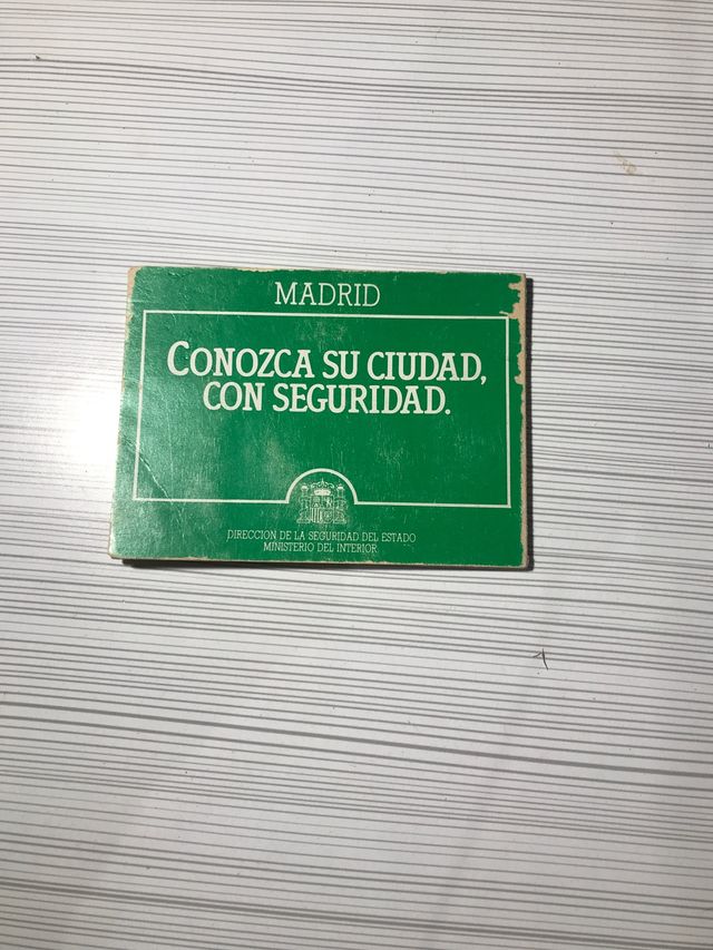 Mapa Madrid Ministerio Del interior 1987