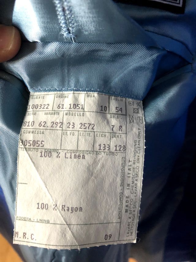 Americana de lino azul de Façonnable