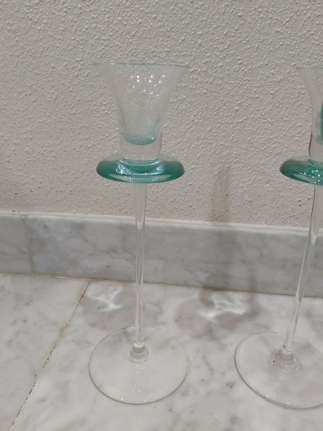 2 candeleros cristal