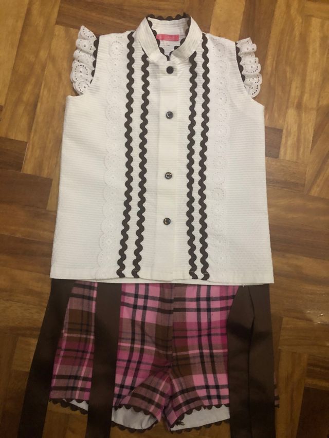 CONJUNTO NIÑA NINI TALLA 3 BLUSA Y PANTALON CORTO