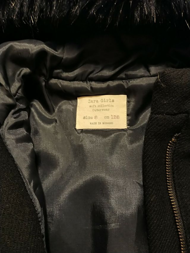 abrigo de paño Zara azul marino