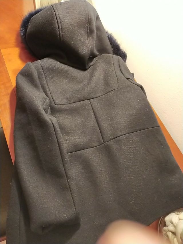 abrigo de paño Zara azul marino