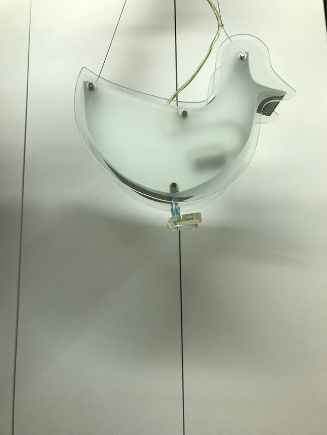 Lámpara techo cristal y metal