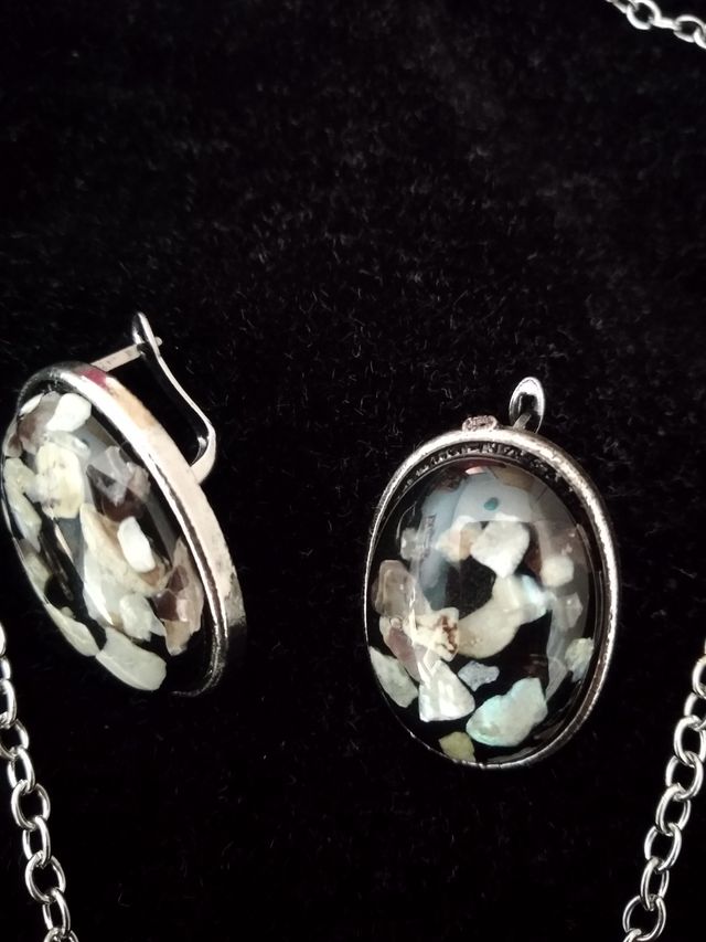 conjunto collar más pendientemás anillo