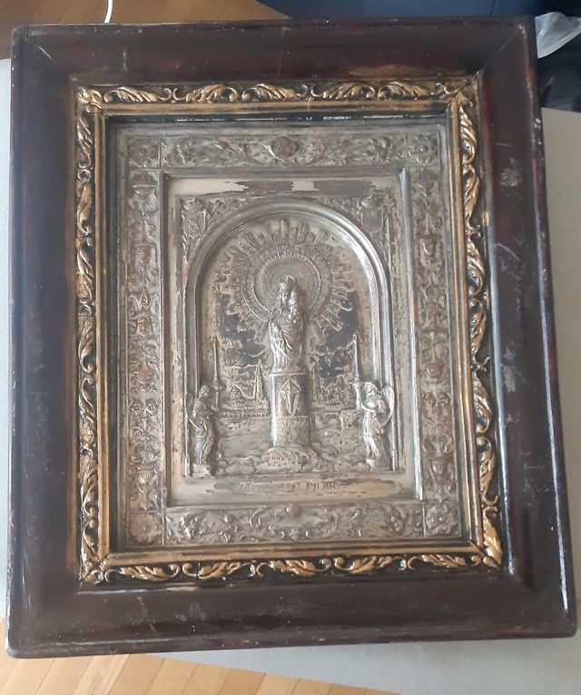 virgen del Pilar 28.5 x 35 con marco
