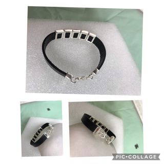 PULSERA PLATA/CUERO de TOUS NUEVA