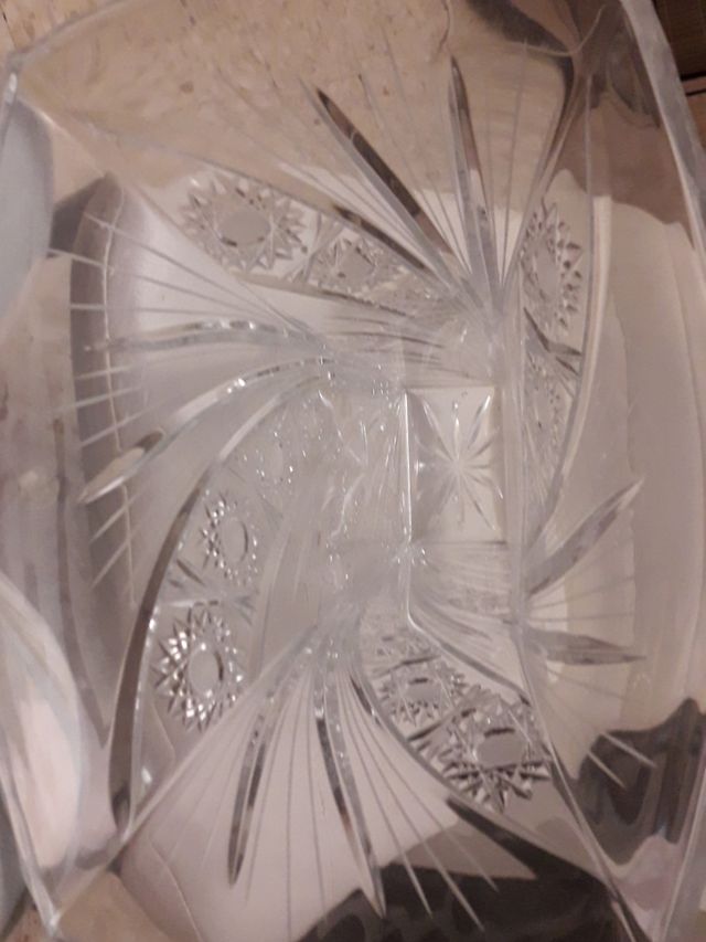 florero de cristal vintage