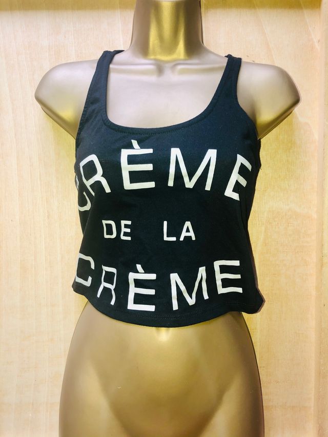 Bershka crop top negro XS