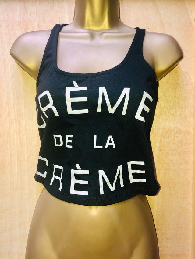Bershka crop top negro XS