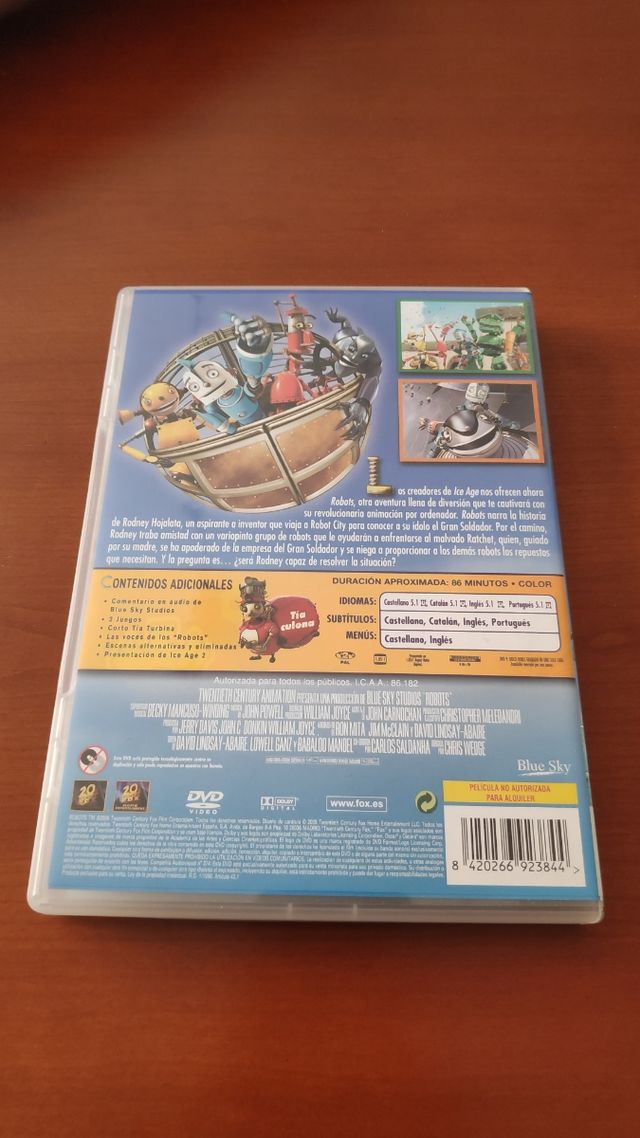 DVD, ROBOTS, animación