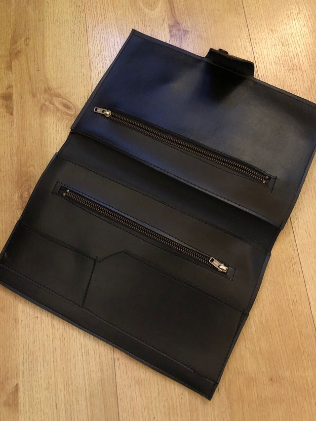 Cartera clasificador monedero piel unisex