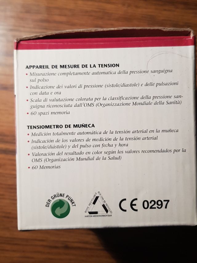 Tensiómetro de muñeca 