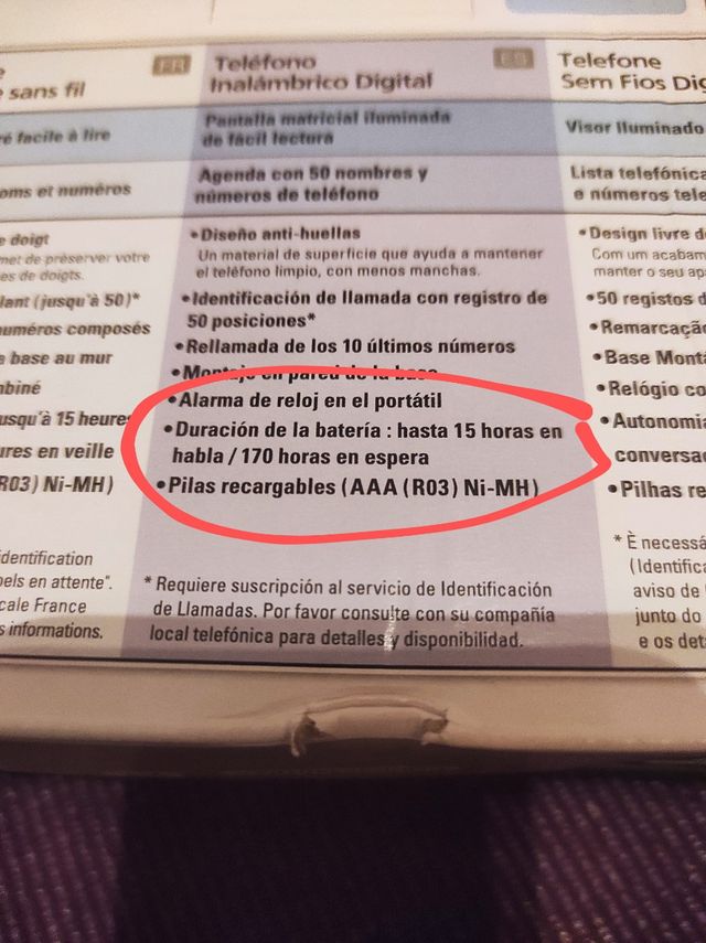 Teléfono inalámbrico digital