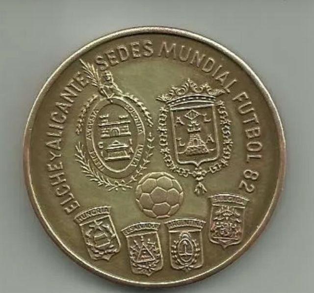 Moneda conmemorativa Elche y Alicante mundial.