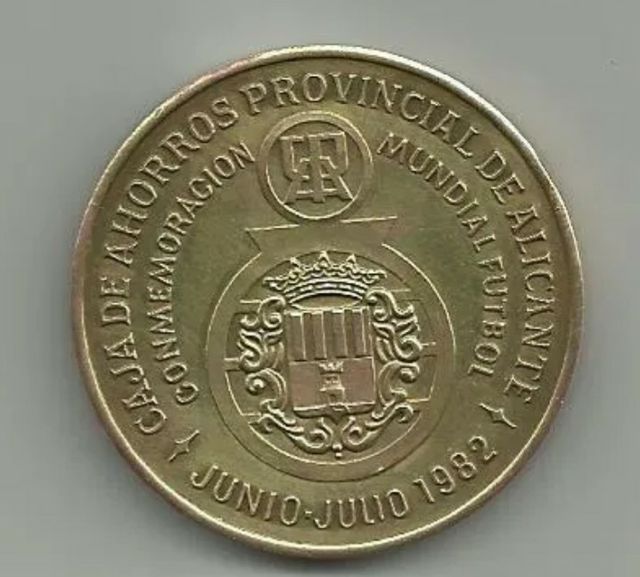Moneda conmemorativa Elche y Alicante mundial.