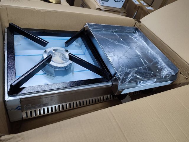 Plancha Mixta a gas con fogón rápido