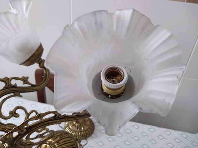 Lámpara de techo de bronce 6 brazos