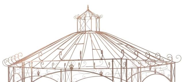 Antigua pérgola de jardín marrón 4 M hierro de segunda mano por 714,26