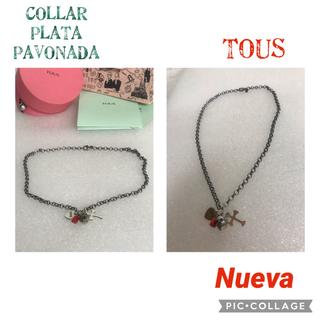 COLLAR TOUS PLATA PAVONADA nueva