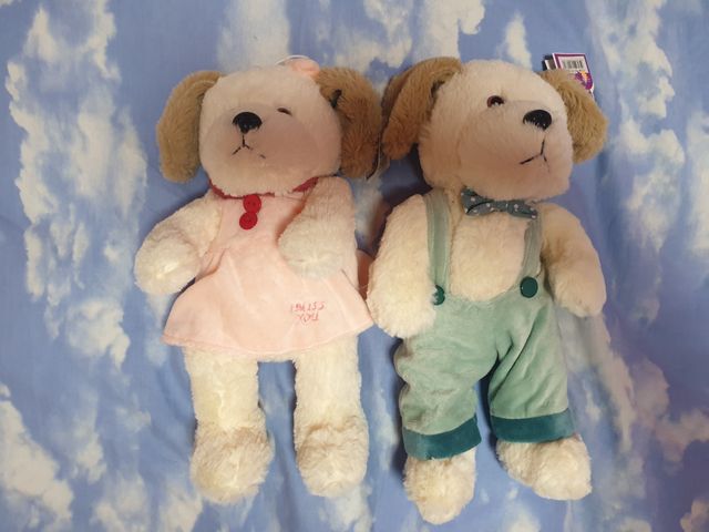 Pareja de perritos de peluche