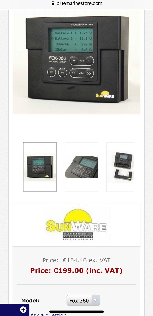 Regulador Solar autocarava 20 amp para 2 bateria