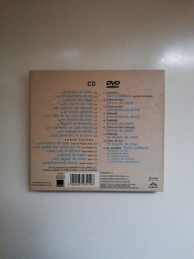 CD más DVD David de María